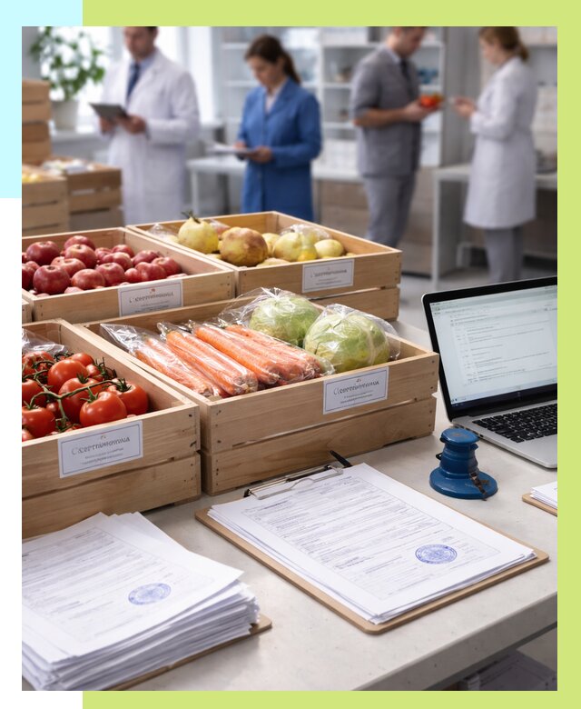 Сертификация овощей и фруктов в Колпине от 8768 р. | Алешин-Клп
