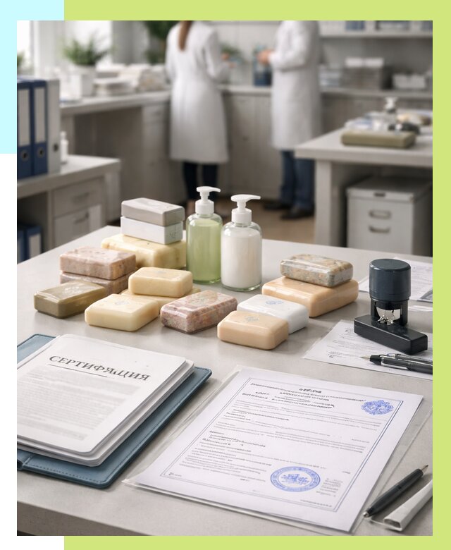 Сертификация мыла и сертификат на мыло в Колпине от 12378 | Алешин-Клп