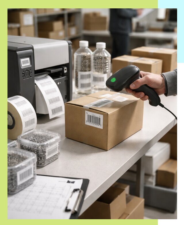 Штрихкодирование продукции и маркировка для продажи в Колпине