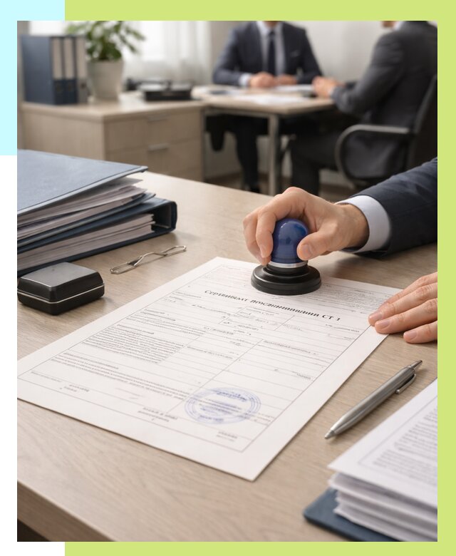 Сертификат происхождения СТ 1 в Колпине от 4642 р. | Алешин-Клп